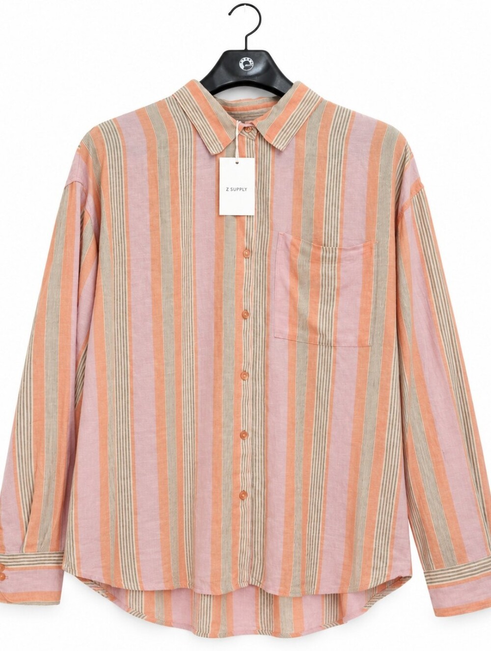 Z Supply Tiger Lily Perfect Button Up Shirt XL NWT